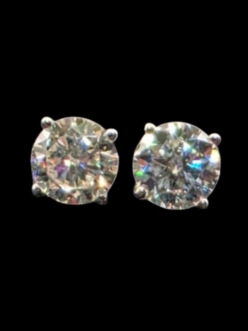 1.60 CTW Moissanite Stud Earrings • .925 Sterling Silver 6 mm Round Luxury